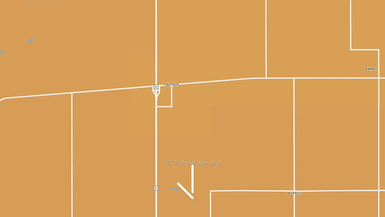 Fairmont, NE Map of Drug-Related Crime Rates