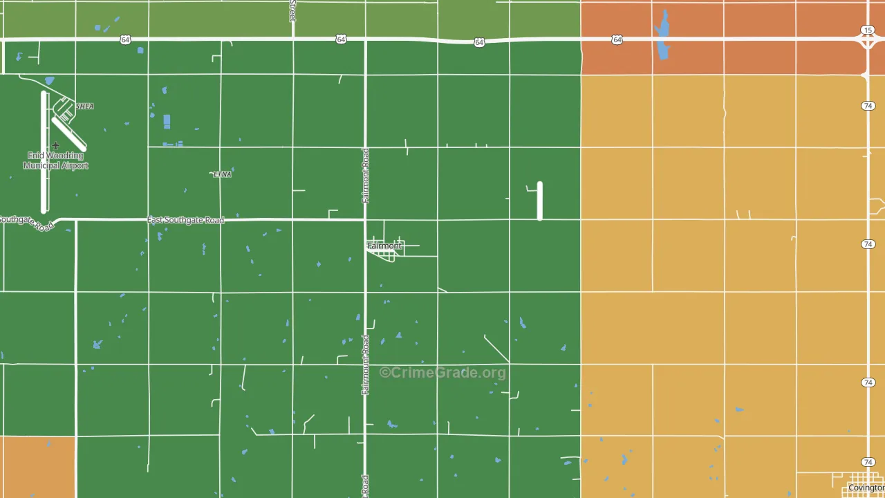 Fairmont, OK Map of Drug-Related Crime Rates