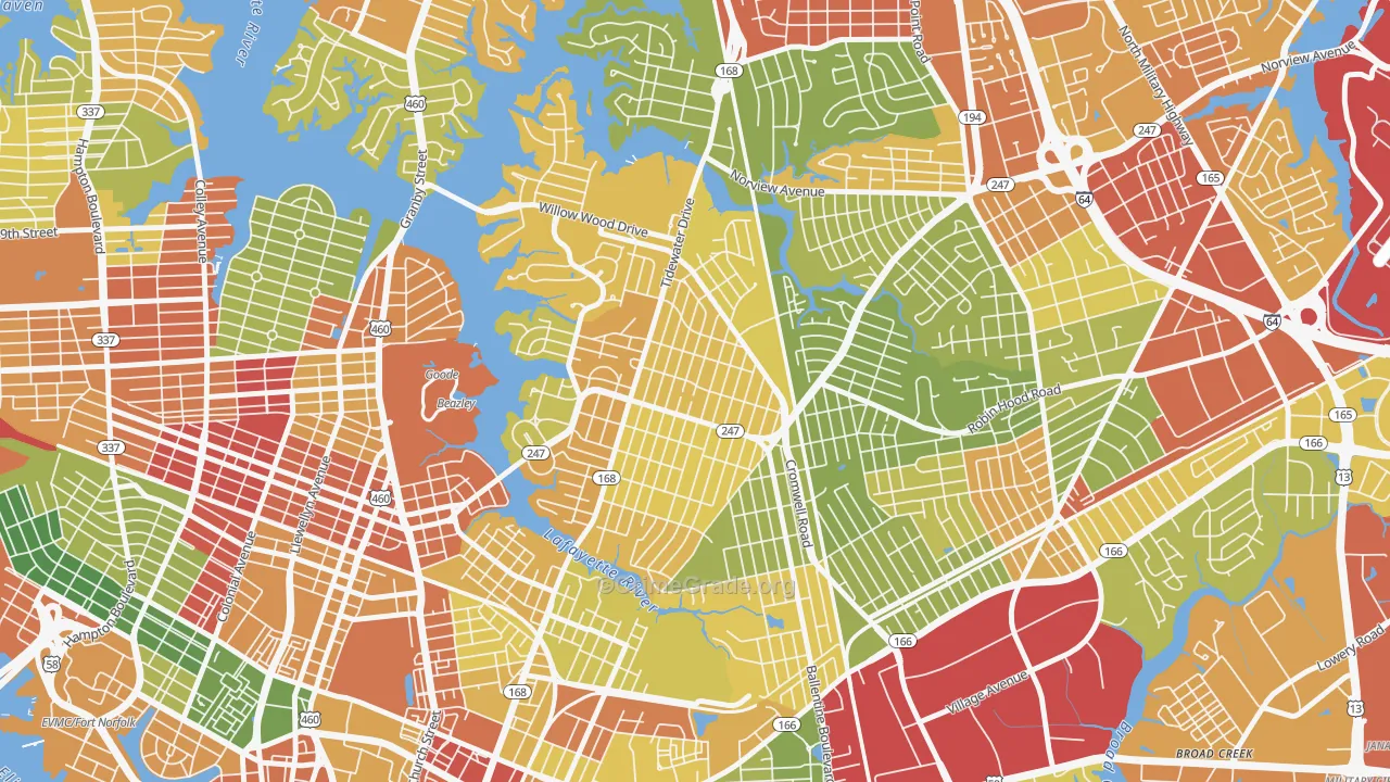 Fairmont Park, Norfolk, VA Map of Drug-Related Crime Rates