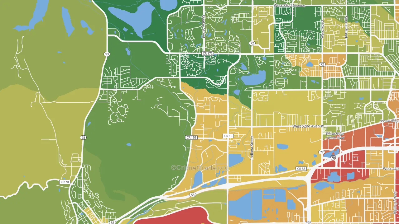 Fairmount, CO Map of Drug-Related Crime Rates