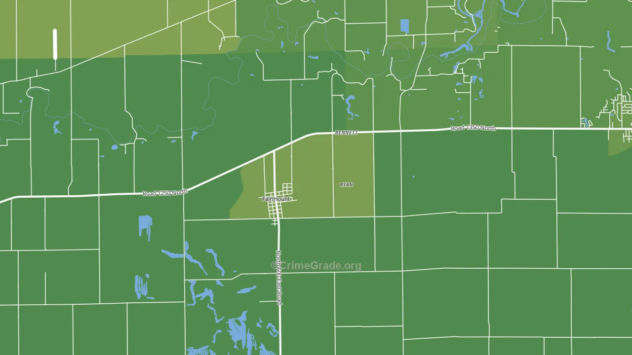 Fairmount, IL Map of Drug-Related Crime Rates