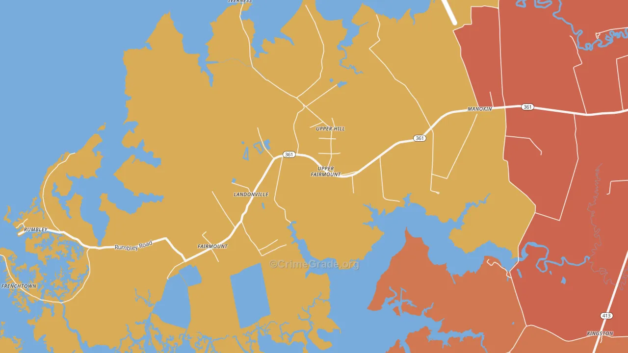Fairmount, MD Map of Drug-Related Crime Rates