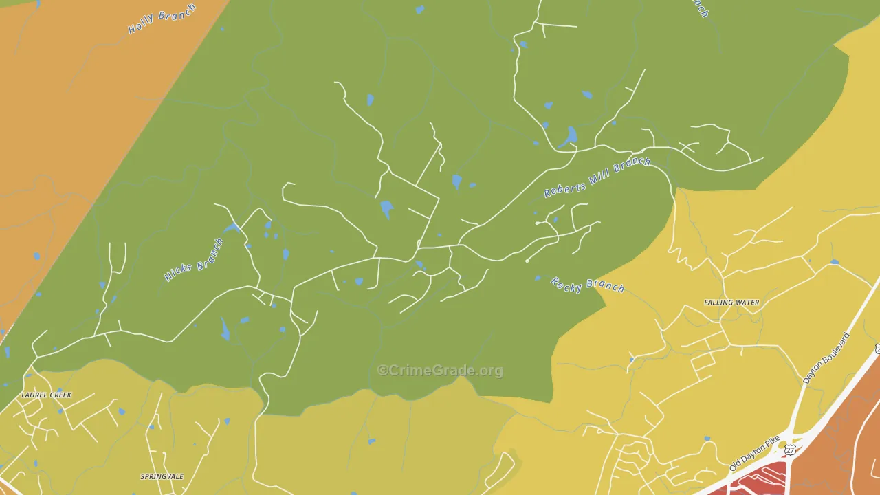 Fairmount, TN Map of Drug-Related Crime Rates