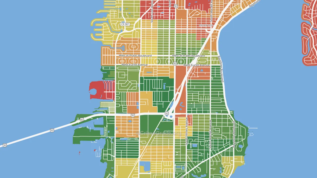 Fairoaks, Tampa, FL Map of Drug-Related Crime Rates