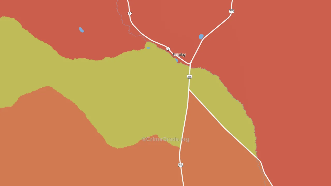 Fairplay, CO Map of Drug-Related Crime Rates