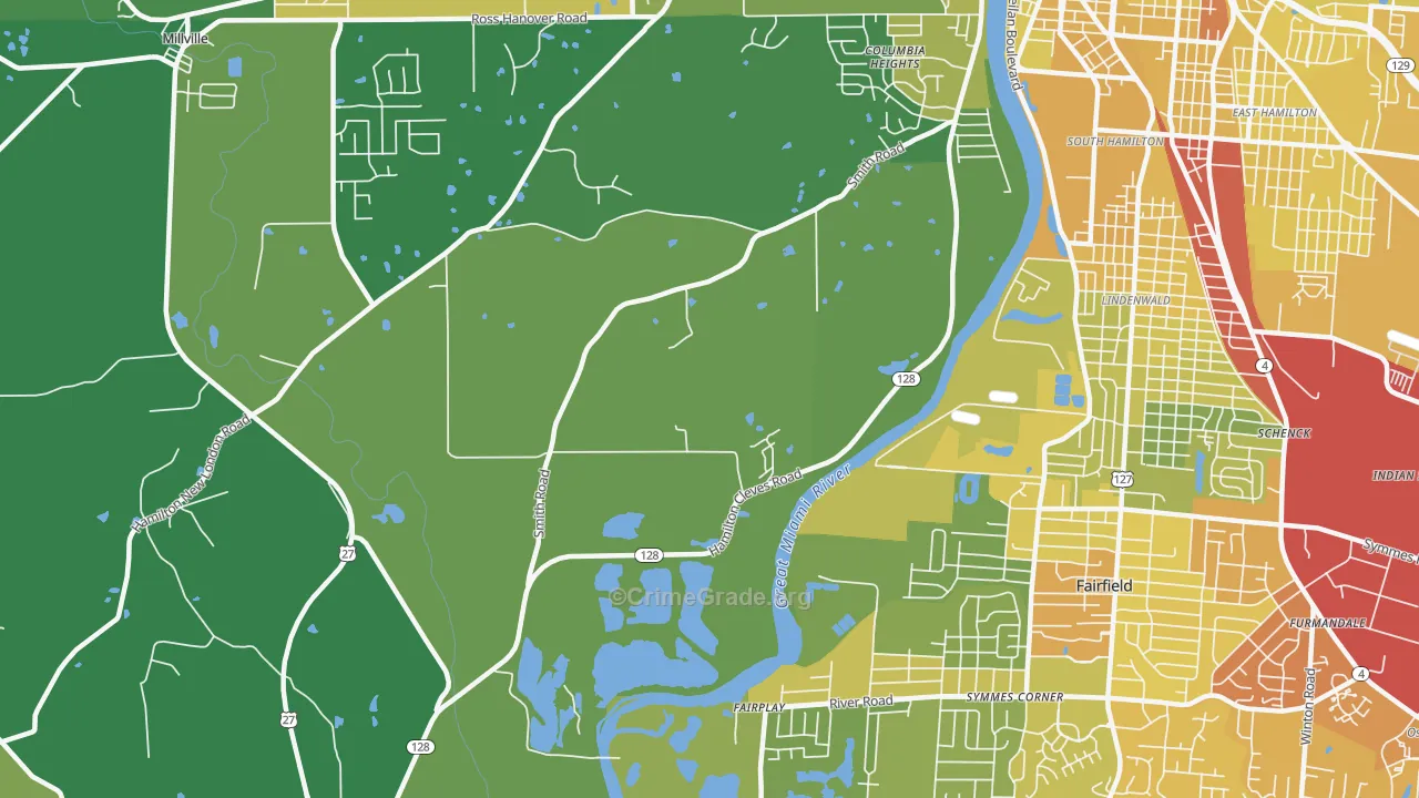 Fairplay, OH Map of Drug-Related Crime Rates