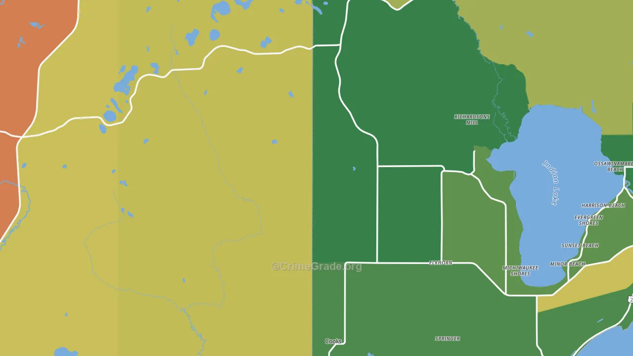 Fairport, MI Map of Drug-Related Crime Rates