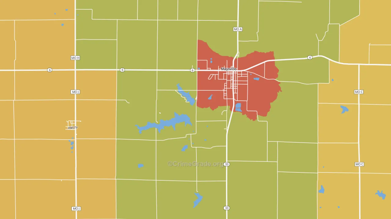 Fairport, MO Map of Drug-Related Crime Rates