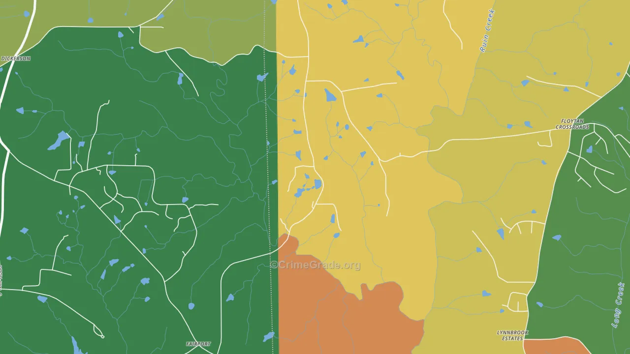 Fairport, NC Map of Drug-Related Crime Rates