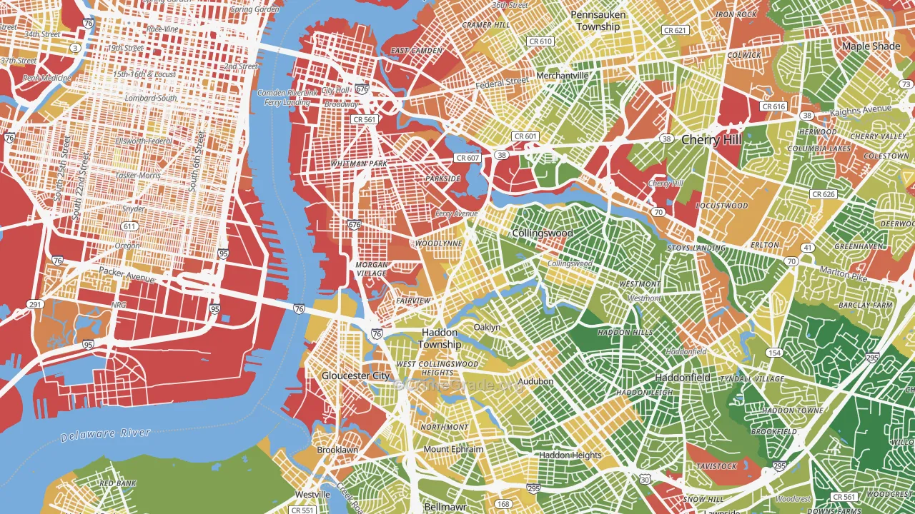 Fairview, Camden, NJ Map of Drug-Related Crime Rates