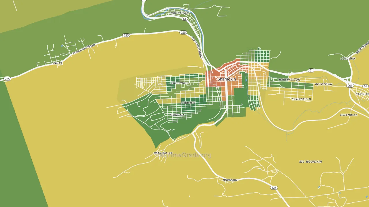 Fairview-Ferndale, PA Map of Drug-Related Crime Rates