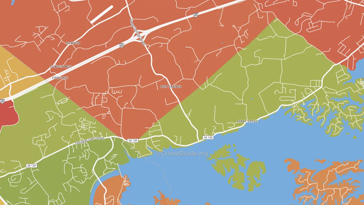 Fairview Heights, TN Map of Drug-Related Crime Rates