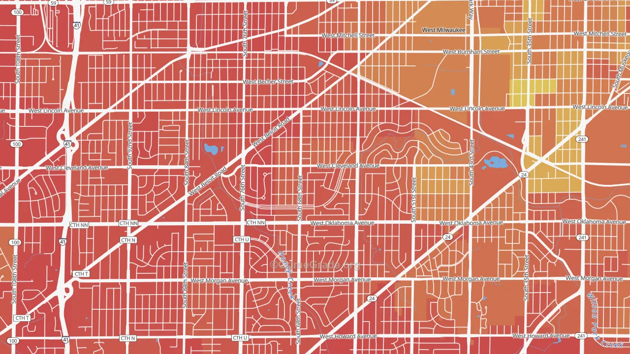 Fairview, Milwaukee, WI Map of Drug-Related Crime Rates