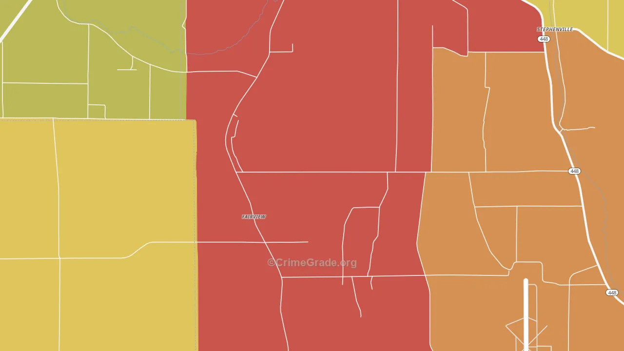 Fairview, MS Map of Drug-Related Crime Rates