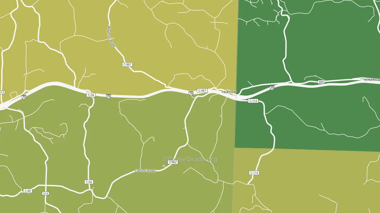 Fairview, OH Map of Drug-Related Crime Rates
