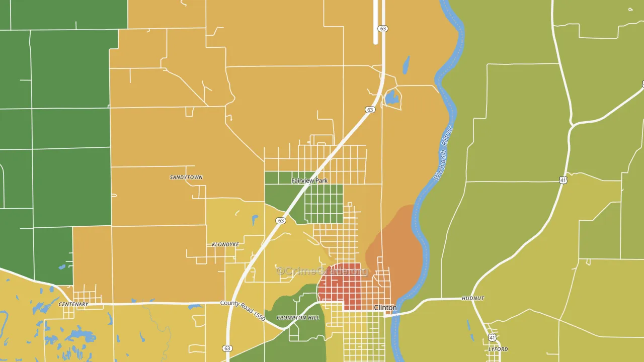 Fairview Park, IN Map of Drug-Related Crime Rates