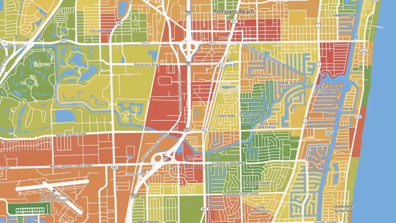 Fairview, Pompano Beach, FL Map of Drug-Related Crime Rates