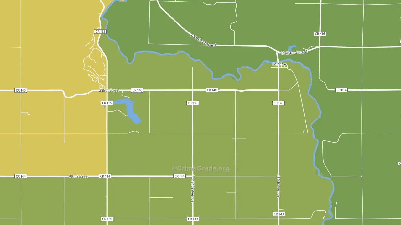 Fairview, SD Map of Drug-Related Crime Rates