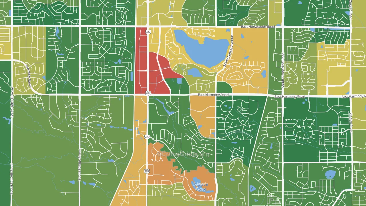Fairway Estates, Fort Collins, CO Map of Drug-Related Crime Rates