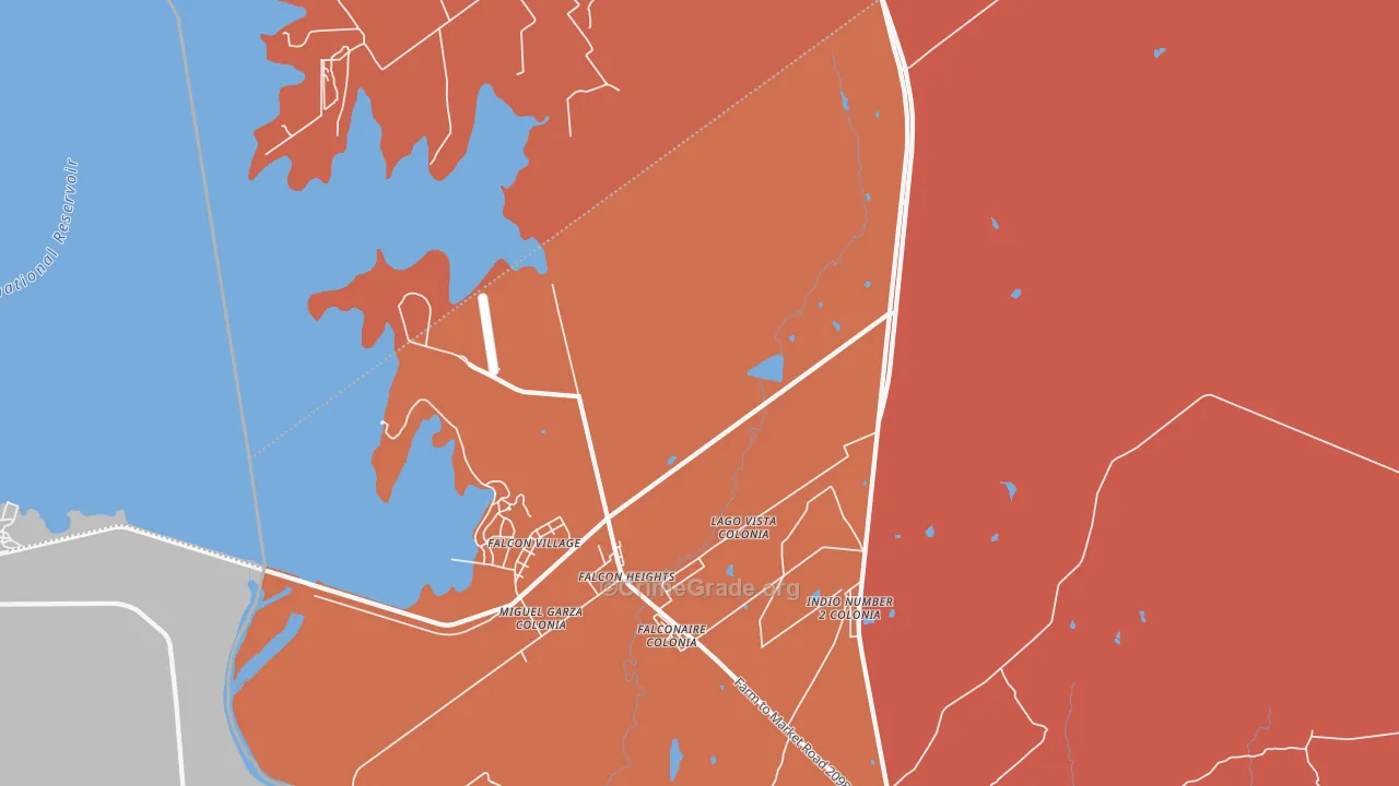 Falcon Heights, TX Map of Drug-Related Crime Rates