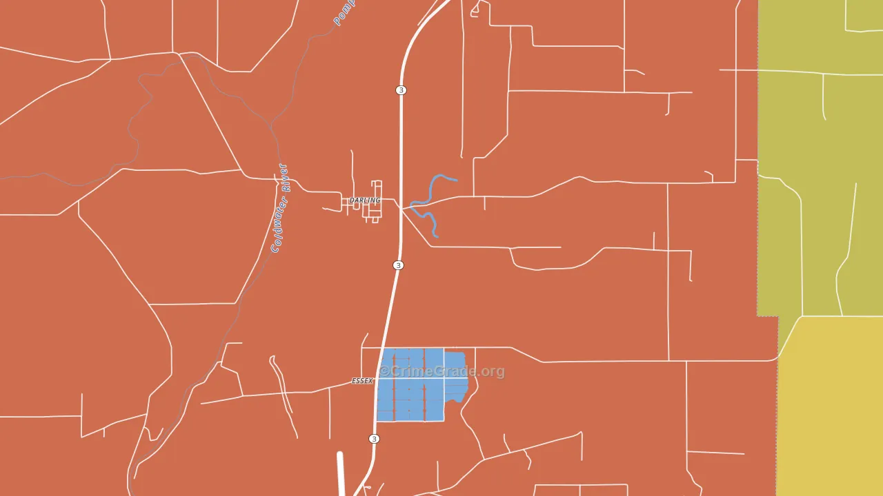 Falcon, MS Map of Drug-Related Crime Rates