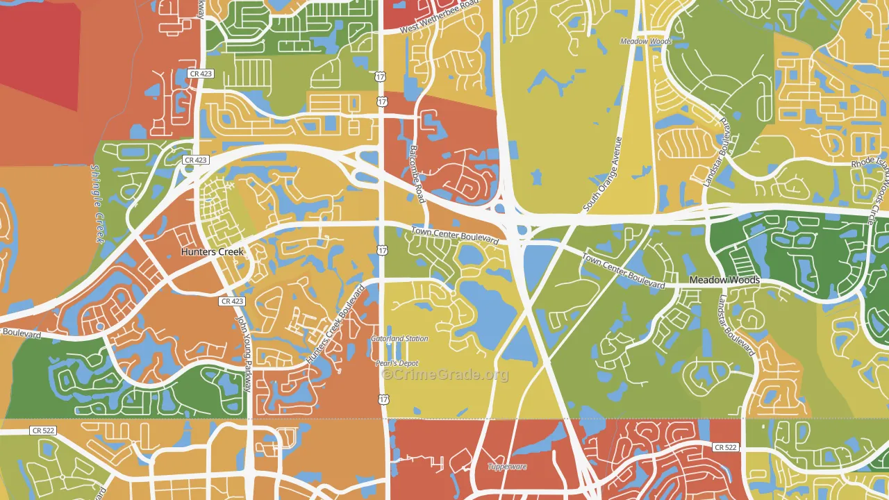 Falcon Trace, Southchase, FL Map of Drug-Related Crime Rates