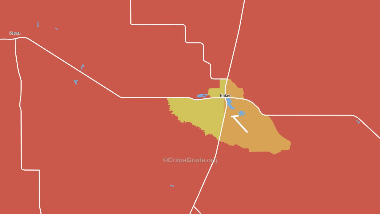 Fallon County, MT Map of Drug-Related Crime Rates