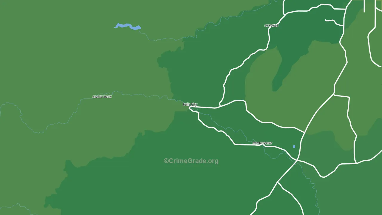 Falls City, OR Map of Drug-Related Crime Rates