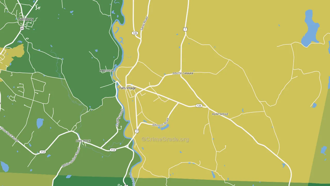 Falls Village, CT Map of Drug-Related Crime Rates
