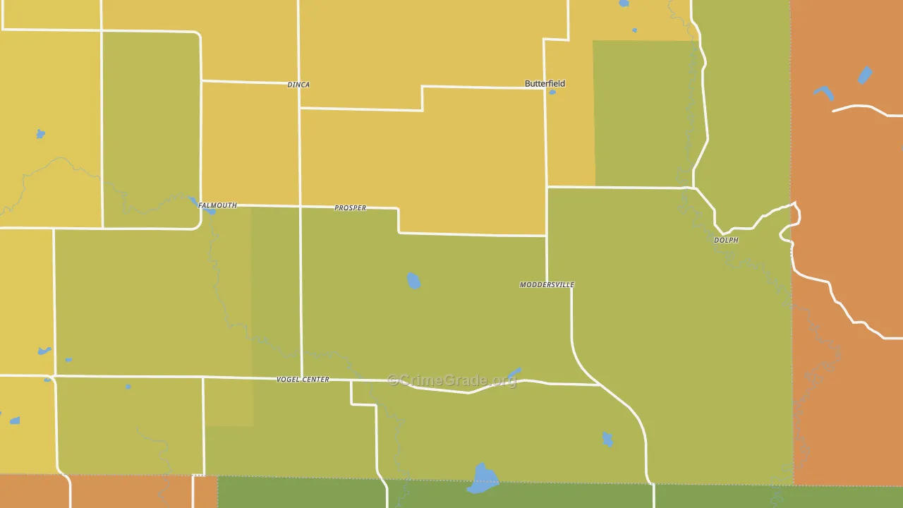 Falmouth, MI Map of Drug-Related Crime Rates