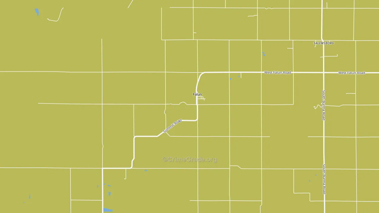 Falun, KS Map of Drug-Related Crime Rates