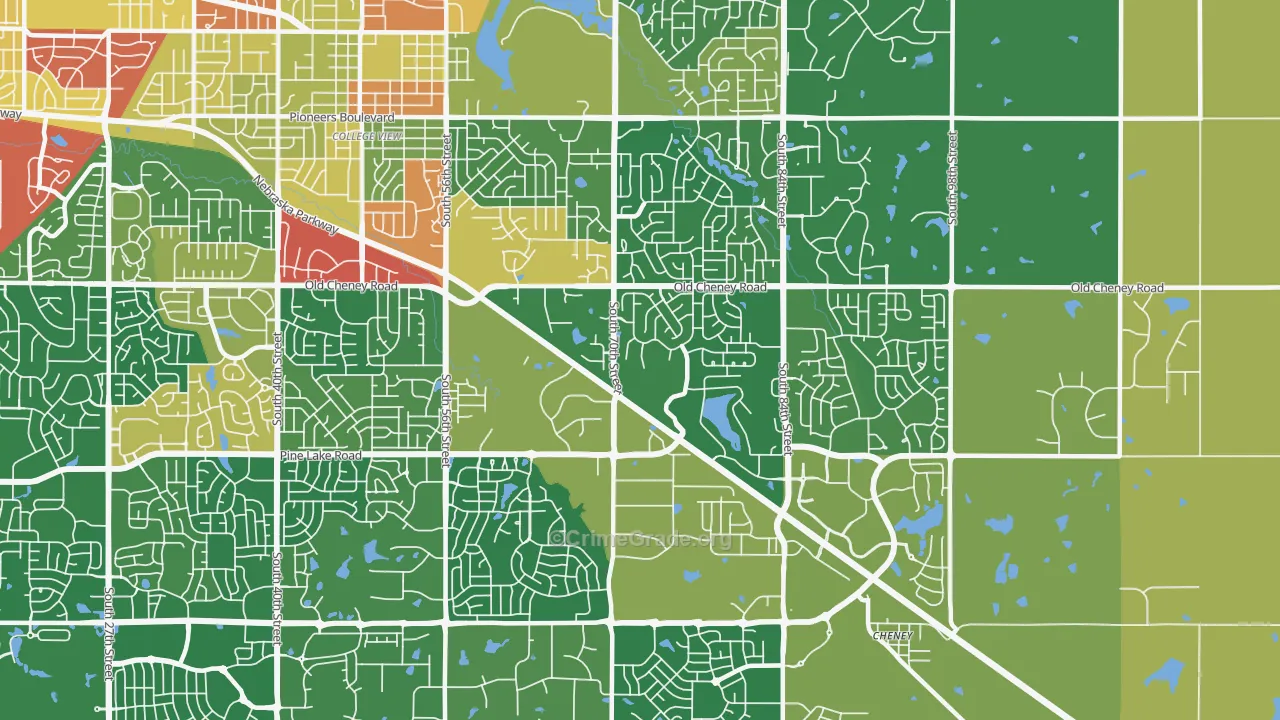 Family Acres, Lincoln, NE Map of Drug-Related Crime Rates