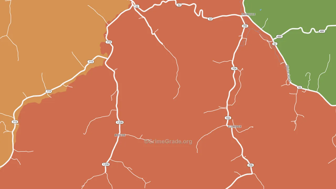 Fannin, KY Map of Drug-Related Crime Rates