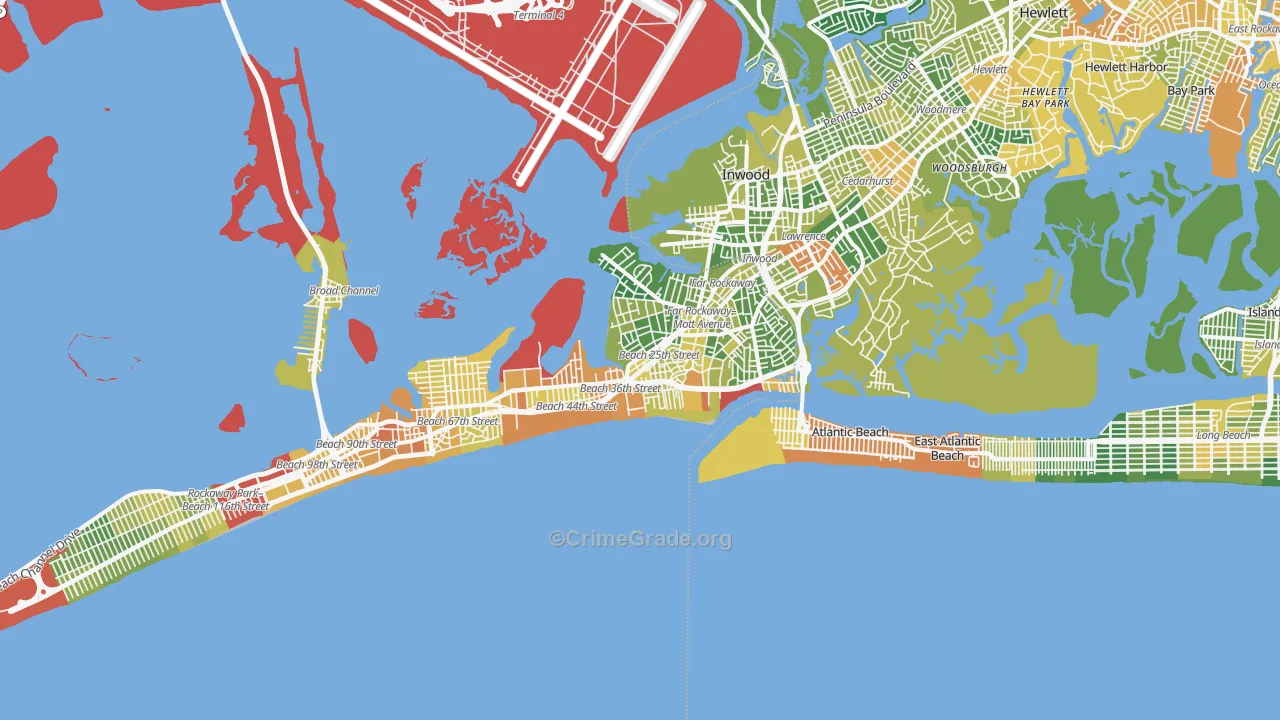 Far Rockaway, Queens, NY Map of Drug-Related Crime Rates