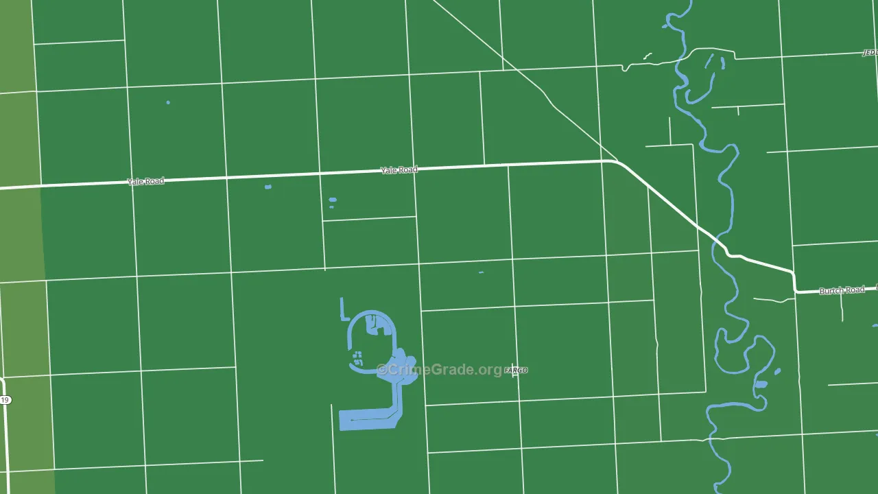 Fargo, MI Map of Drug-Related Crime Rates