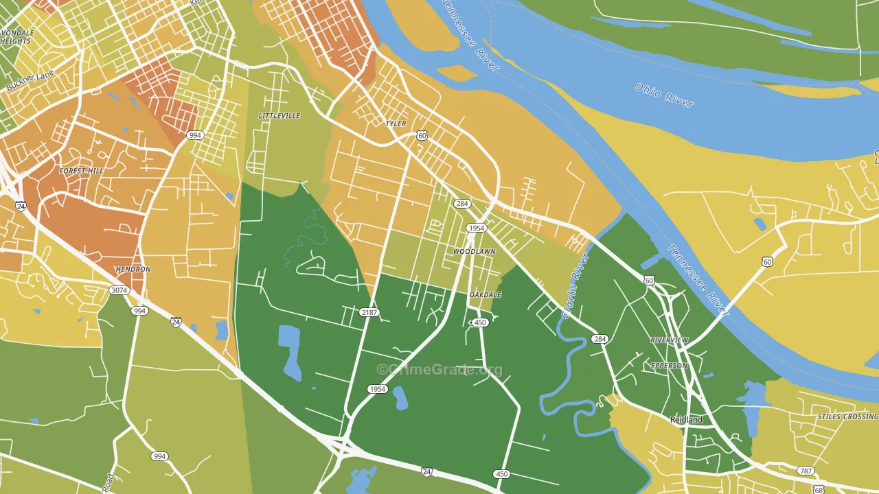 Farley, KY Map of Drug-Related Crime Rates