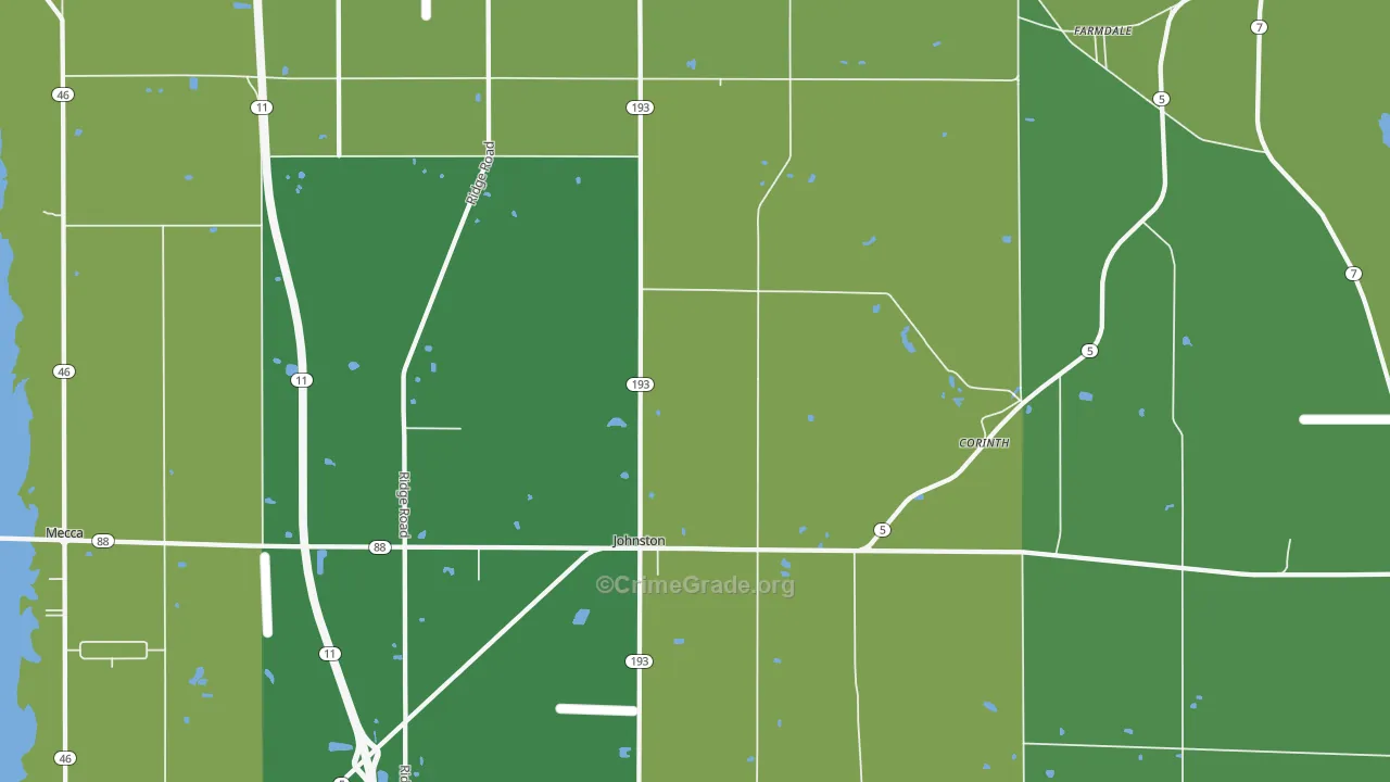 Farmdale, OH Map of Drug-Related Crime Rates