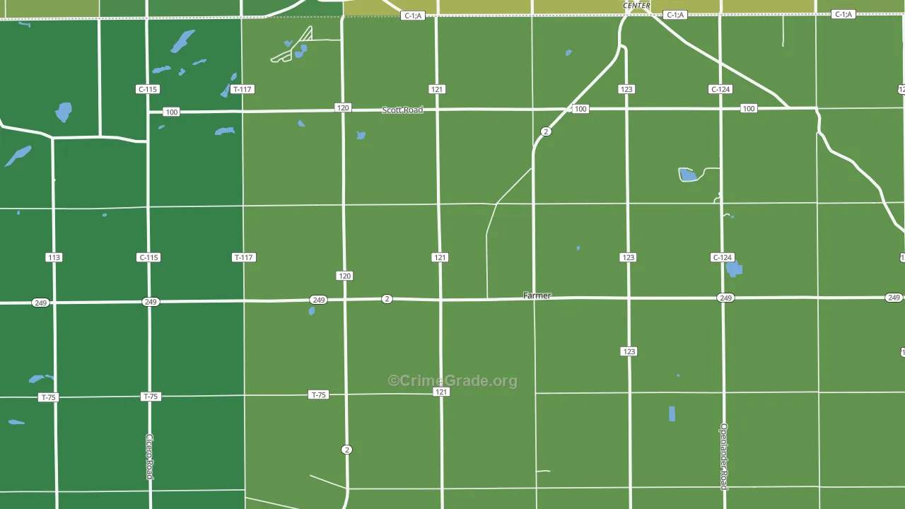 Farmer, OH Map of Drug-Related Crime Rates