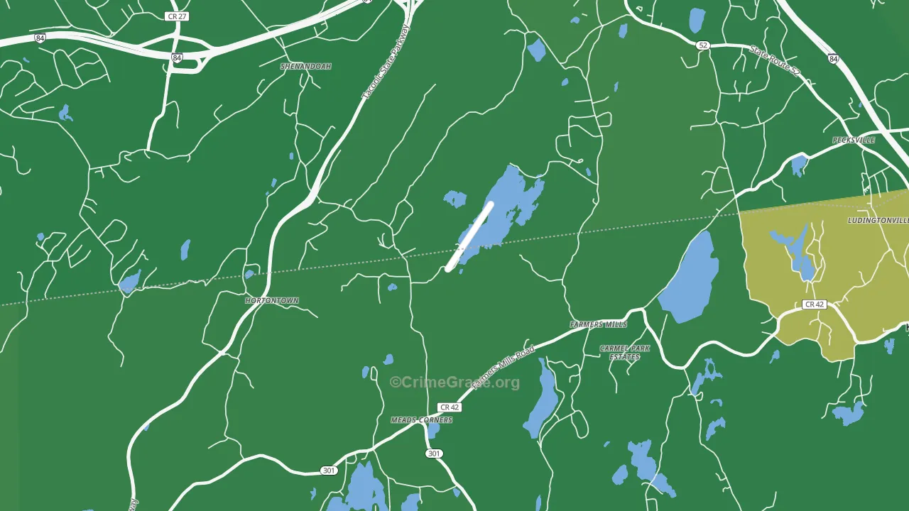 Farmers Mills, NY Map of Drug-Related Crime Rates