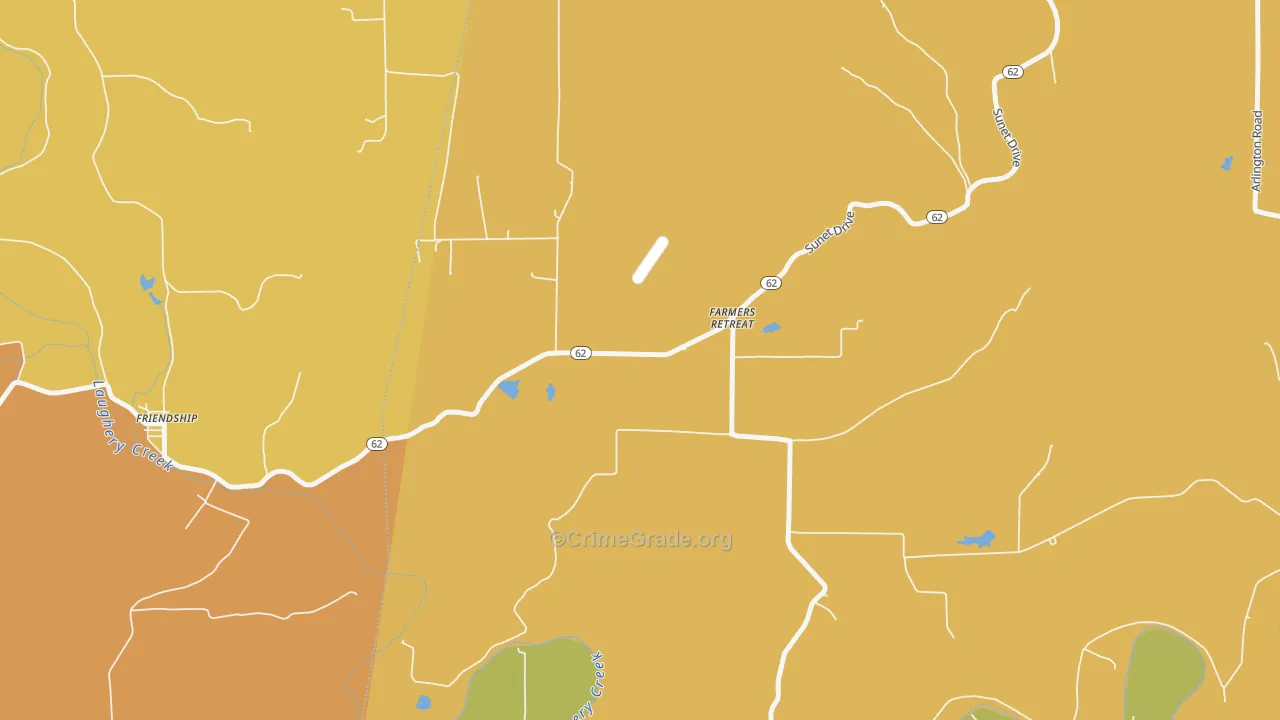 Farmers Retreat, IN Map of Drug-Related Crime Rates