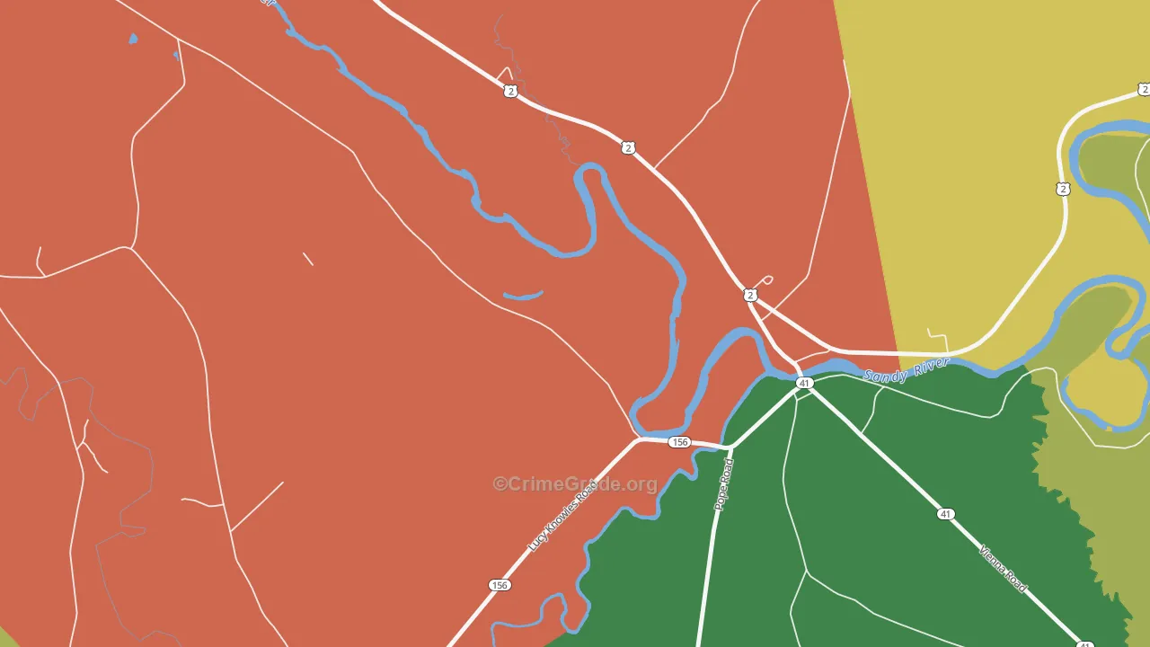 Farmington Falls, ME Map of Drug-Related Crime Rates