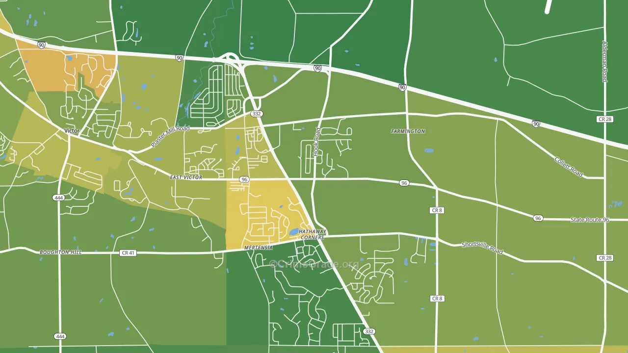 Farmington, NY Map of Drug-Related Crime Rates