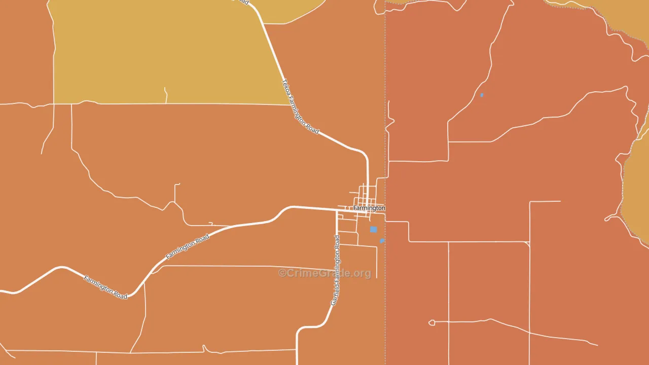 Farmington, WA Map of Drug-Related Crime Rates