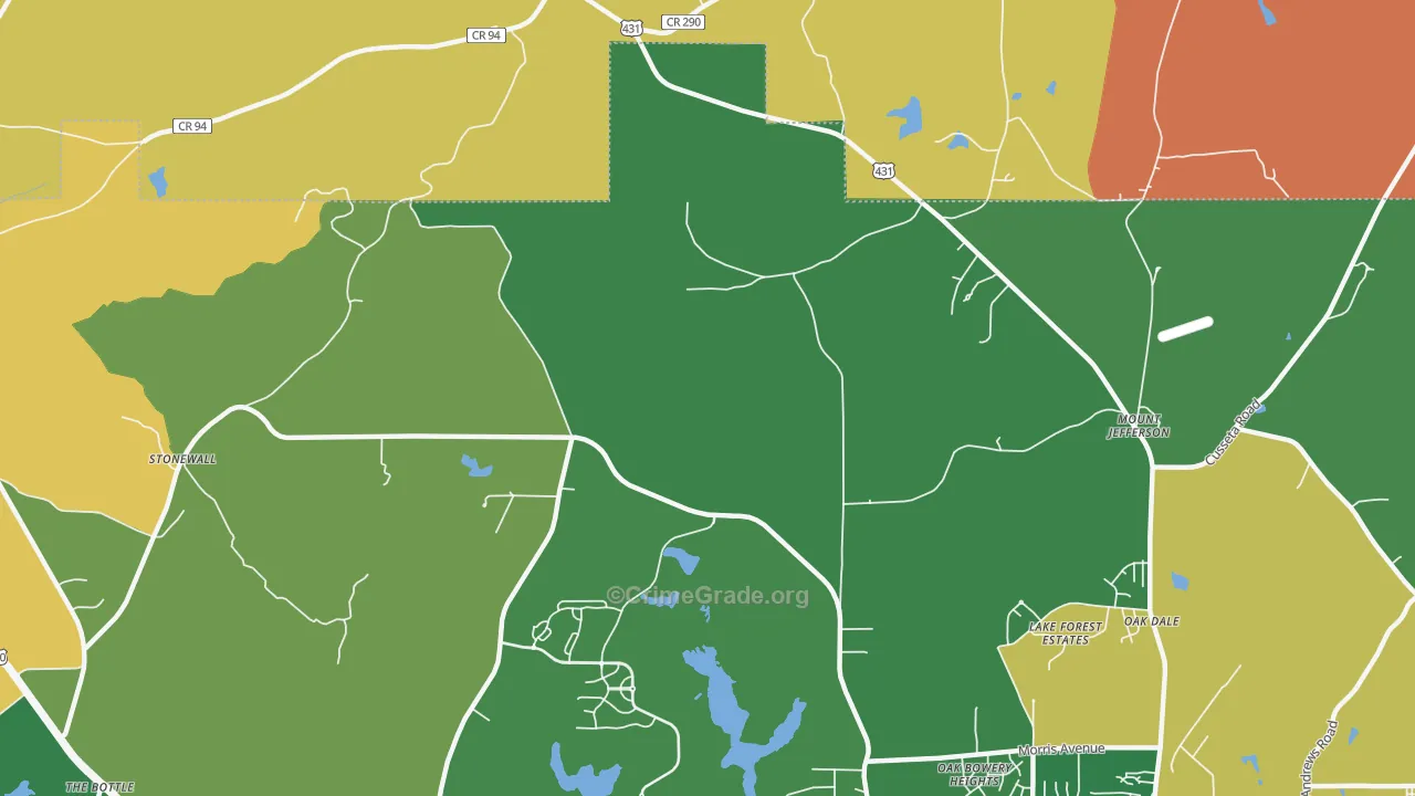 Farmville, AL Map of Drug-Related Crime Rates