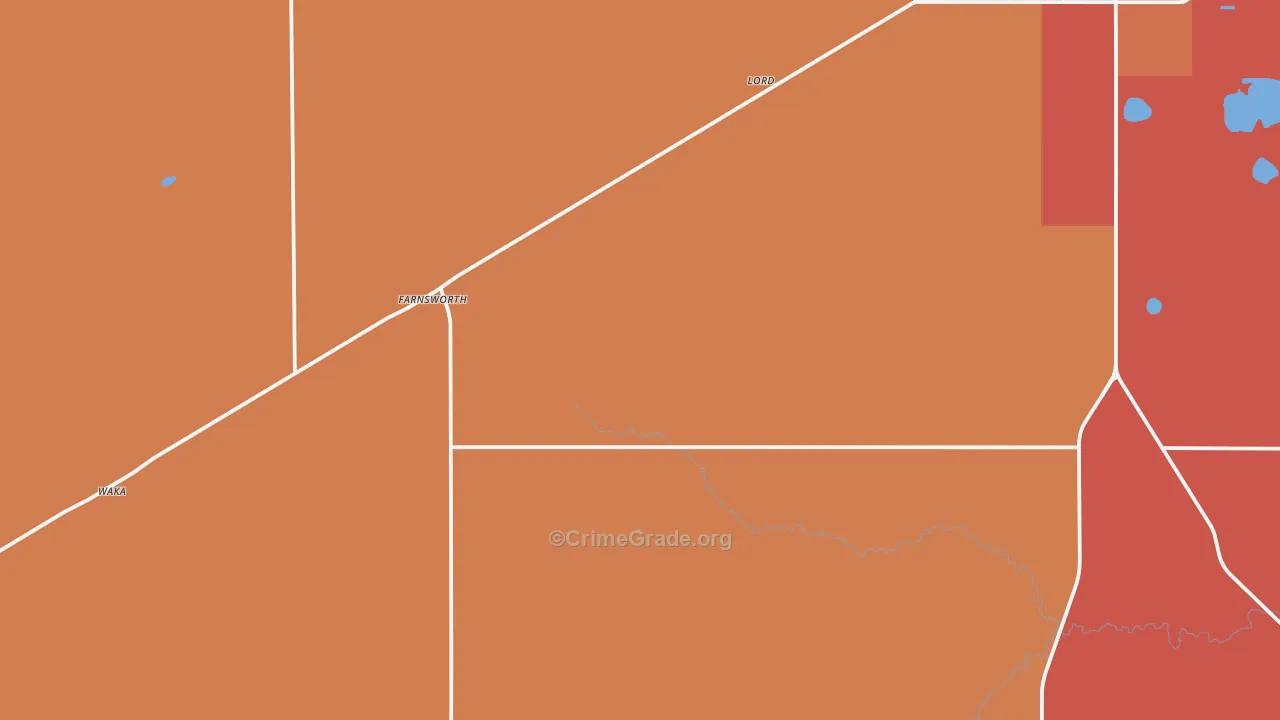 Farnsworth, TX Map of Drug-Related Crime Rates
