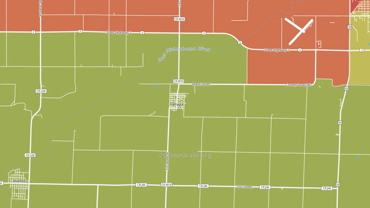 Farragut, IA Map of Drug-Related Crime Rates