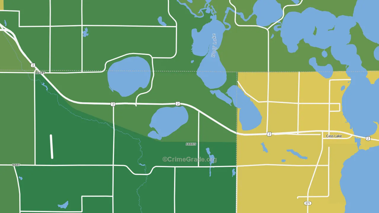 Farris, MN Map of Drug-Related Crime Rates