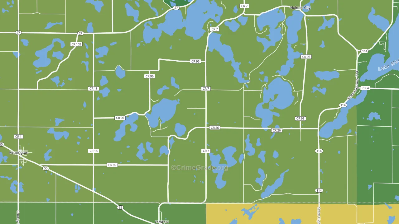 Farwell, MN Map of Drug-Related Crime Rates