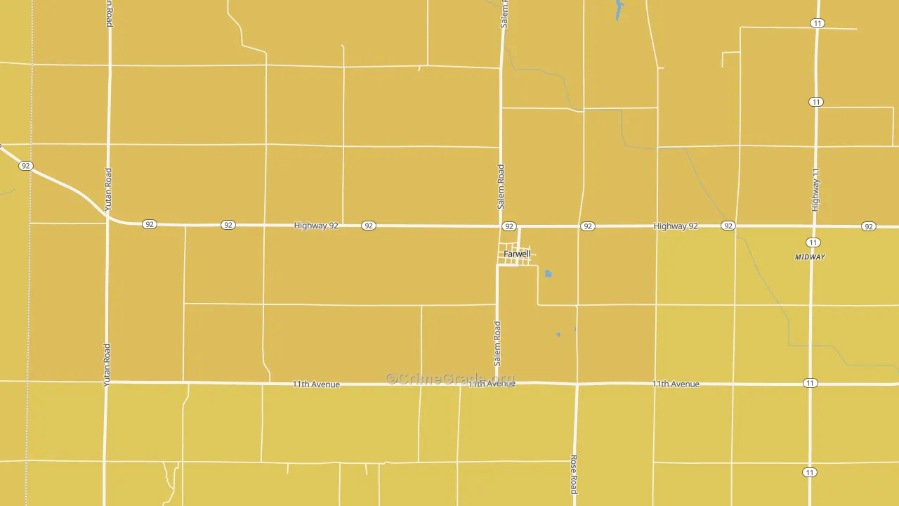 Farwell, NE Map of Drug-Related Crime Rates
