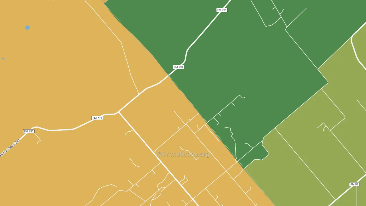 Fashing, TX Map of Drug-Related Crime Rates